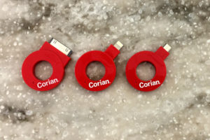 Corian charging surface adapters