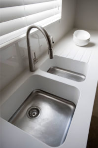 Residential Corian solid surface application - Corian sink